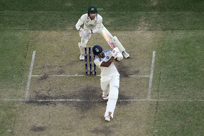 [Watch] Nitish Reddy reverse sweeps Scott Boland for a massive six in BGT 2024-25 2nd Test