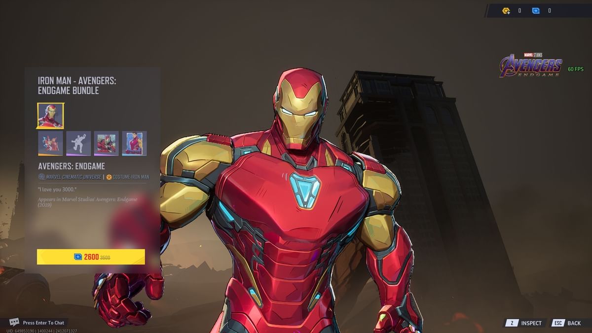 All Marvel Rivals Iron Man skins Tier list and Prices