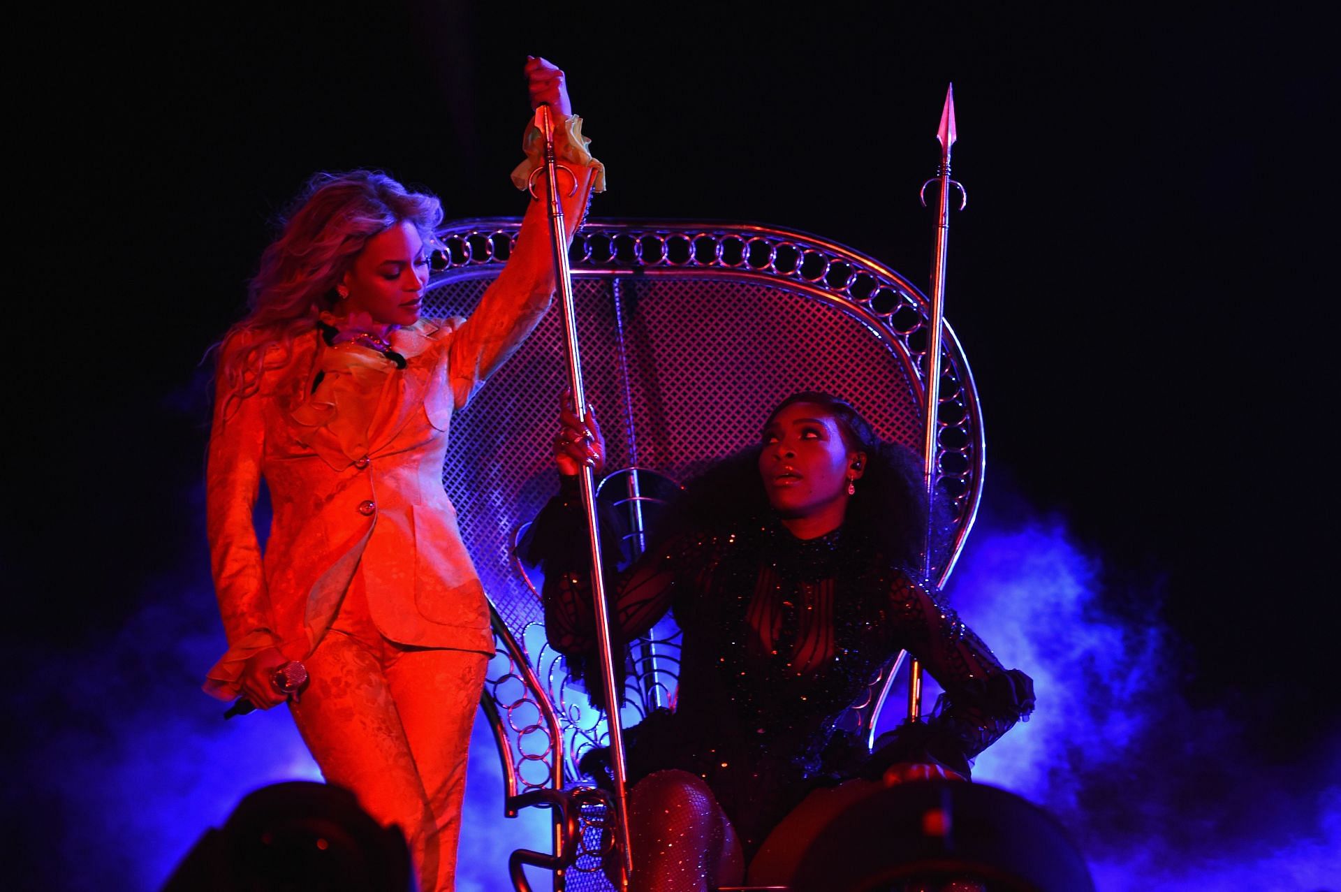 Serena Williams with Beyonce during &quot;The Formation World Tour&quot; - Source: Getty