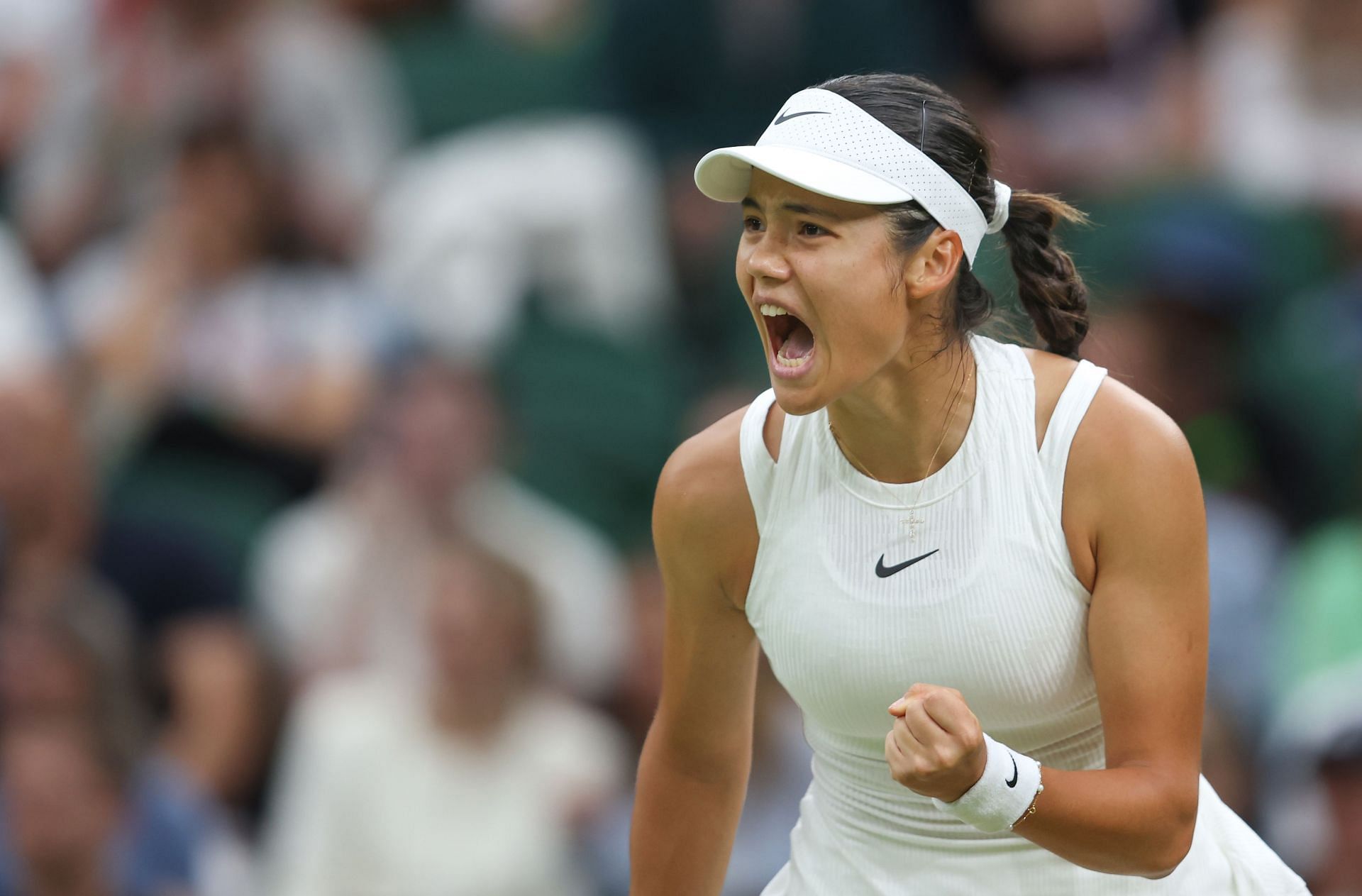 Emma Raducanu pictured at Wimbledon 2024 - Image Source: Getty