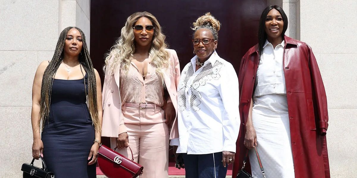 Serena Williams pictured with her family | Image Source: Getty