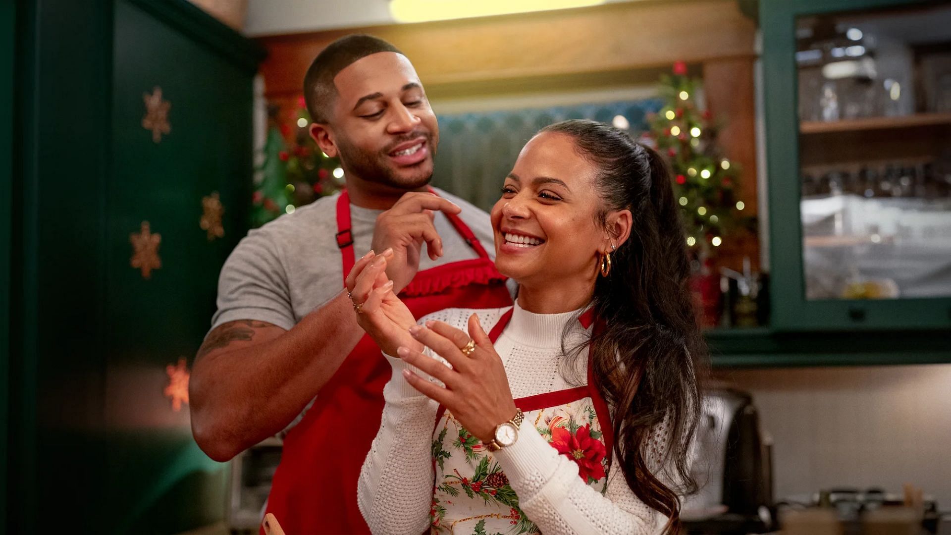 Christina Milian as Layla and Devale Ellis as Teddy (Image via Netflix)