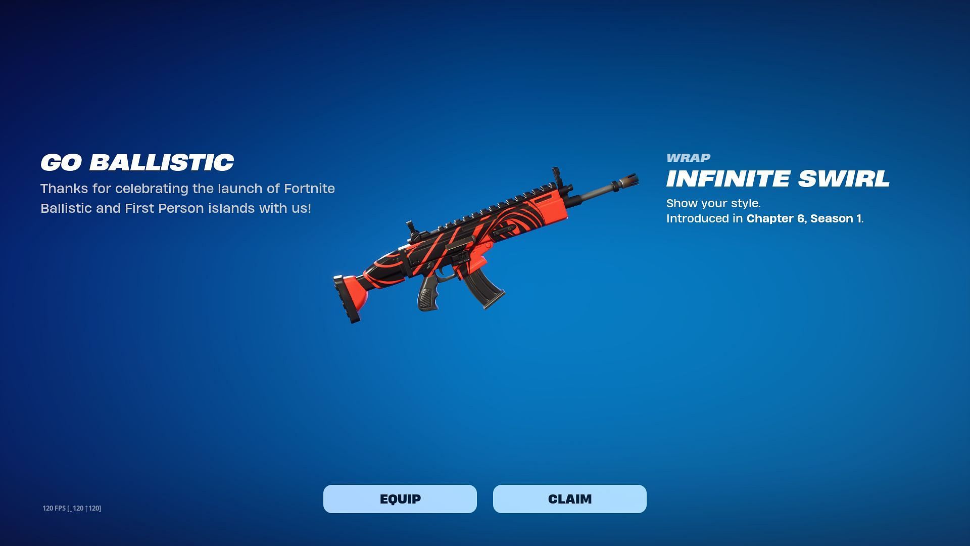 free Infinite Swirl (Go Ballistic) Wrap in Fortnite 