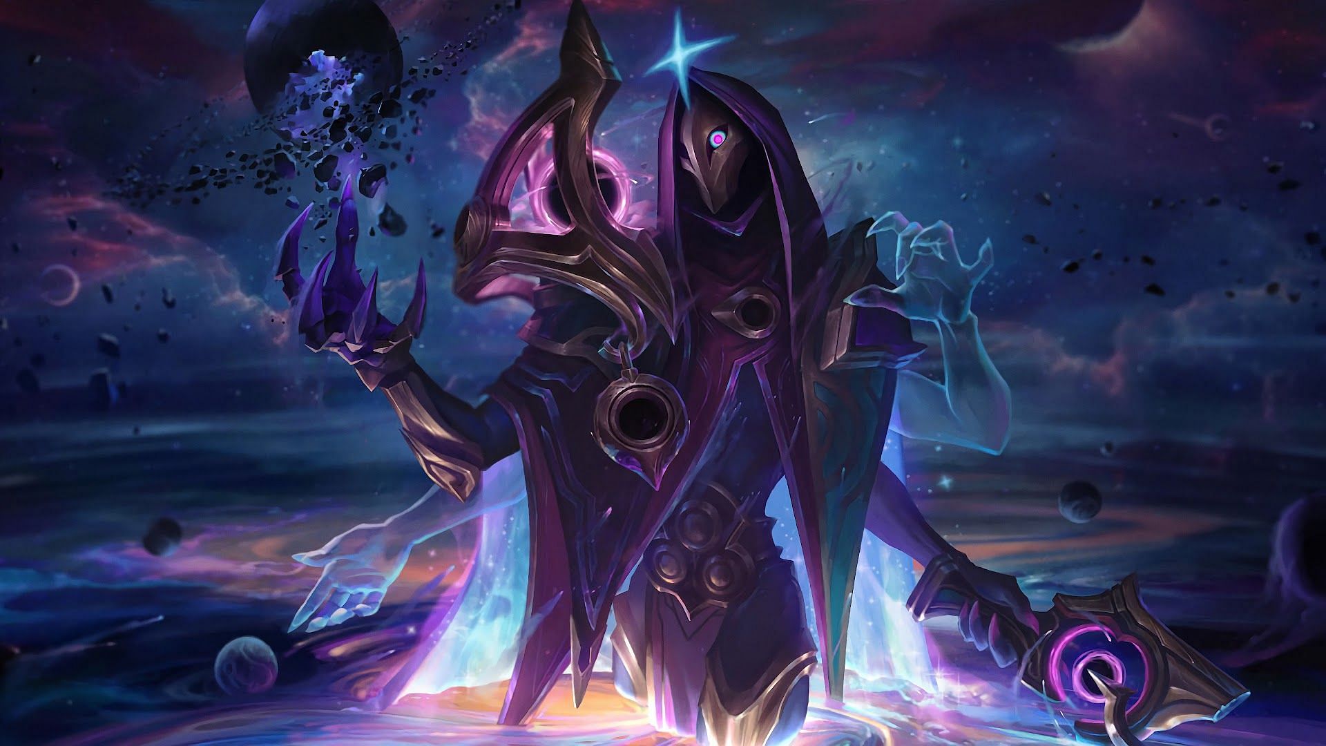 Dark Cosmic Jhin in League of Legends (Image via Riot Games)