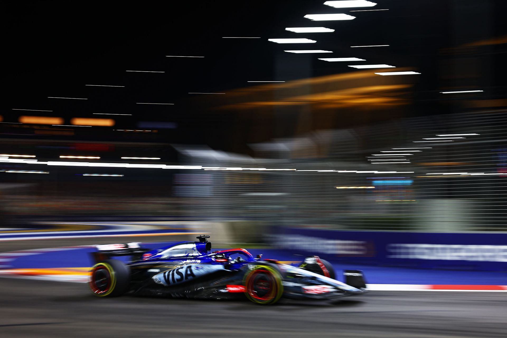 Daniel Ricciardo racing in the Grand Prix Of Singapore - Source: Getty