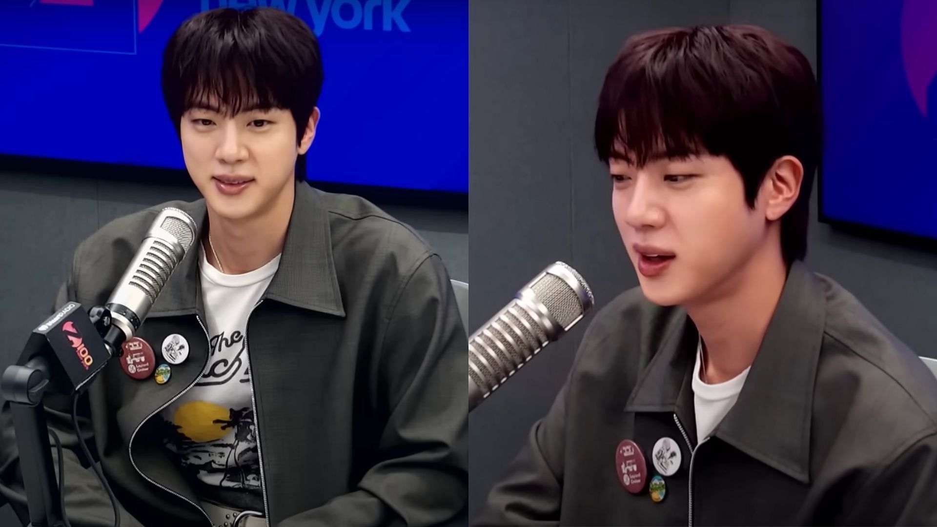 Jin reveals (Images via YouTube/Z100 New York)