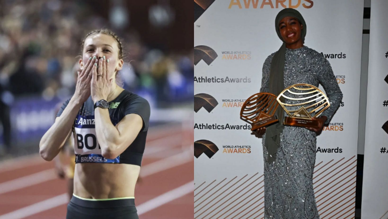 Femke Bol reacts to Sifan Hassan being crowned World Athlete of the Year (Image Source: Getty)