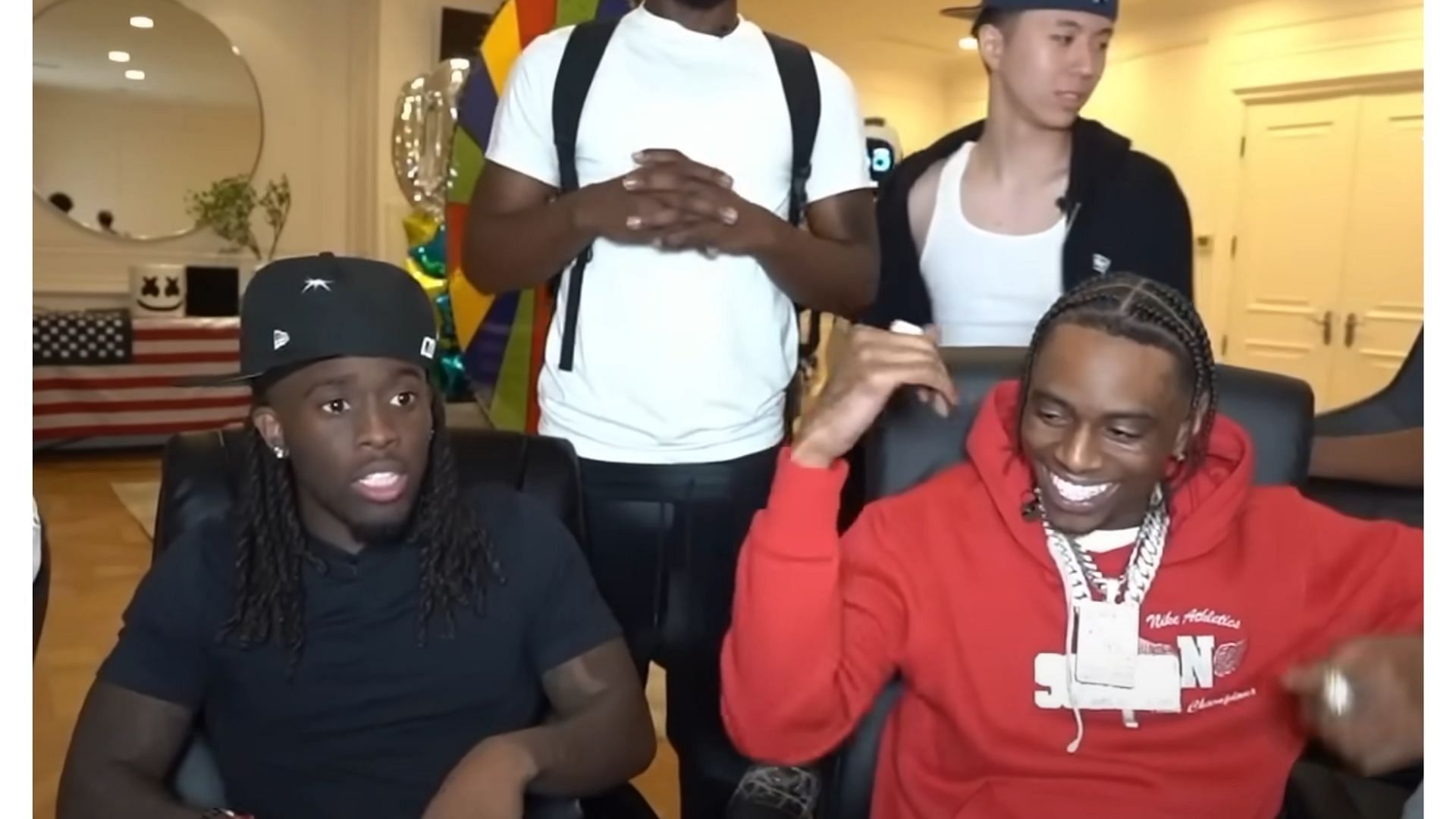 Kai and Soulja on stream together (Image via Kai Cenat Live/YouTube)