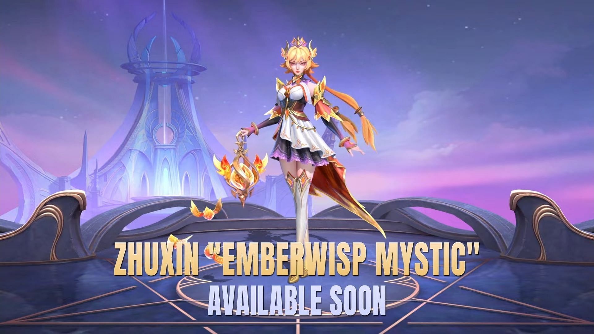 Zhuxin &quot;Emberwisp Mystic&quot; skin in MLBB Starlight Pass January 2025 (Image via Moonton Games)