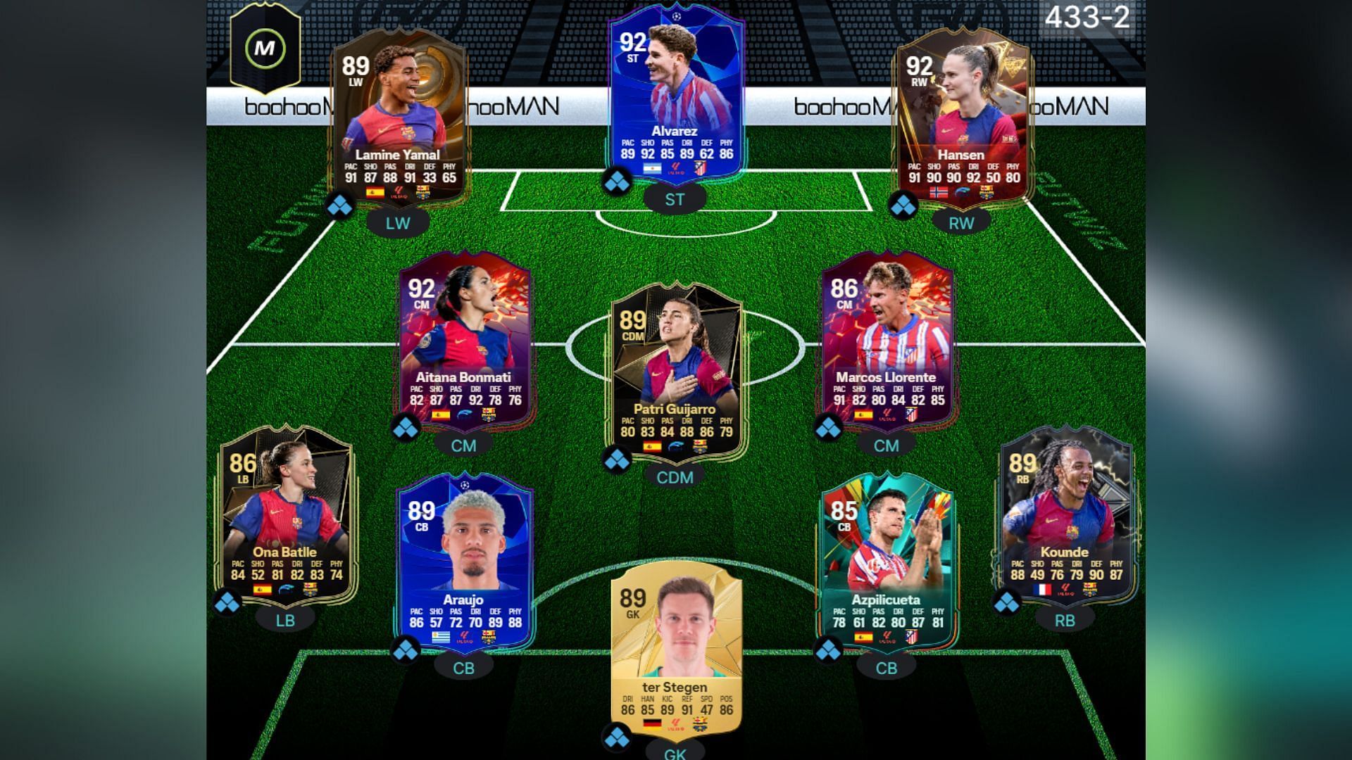 Barca-Atleti squad 4/4 (Image via FUTWIZ|| EA Sports)