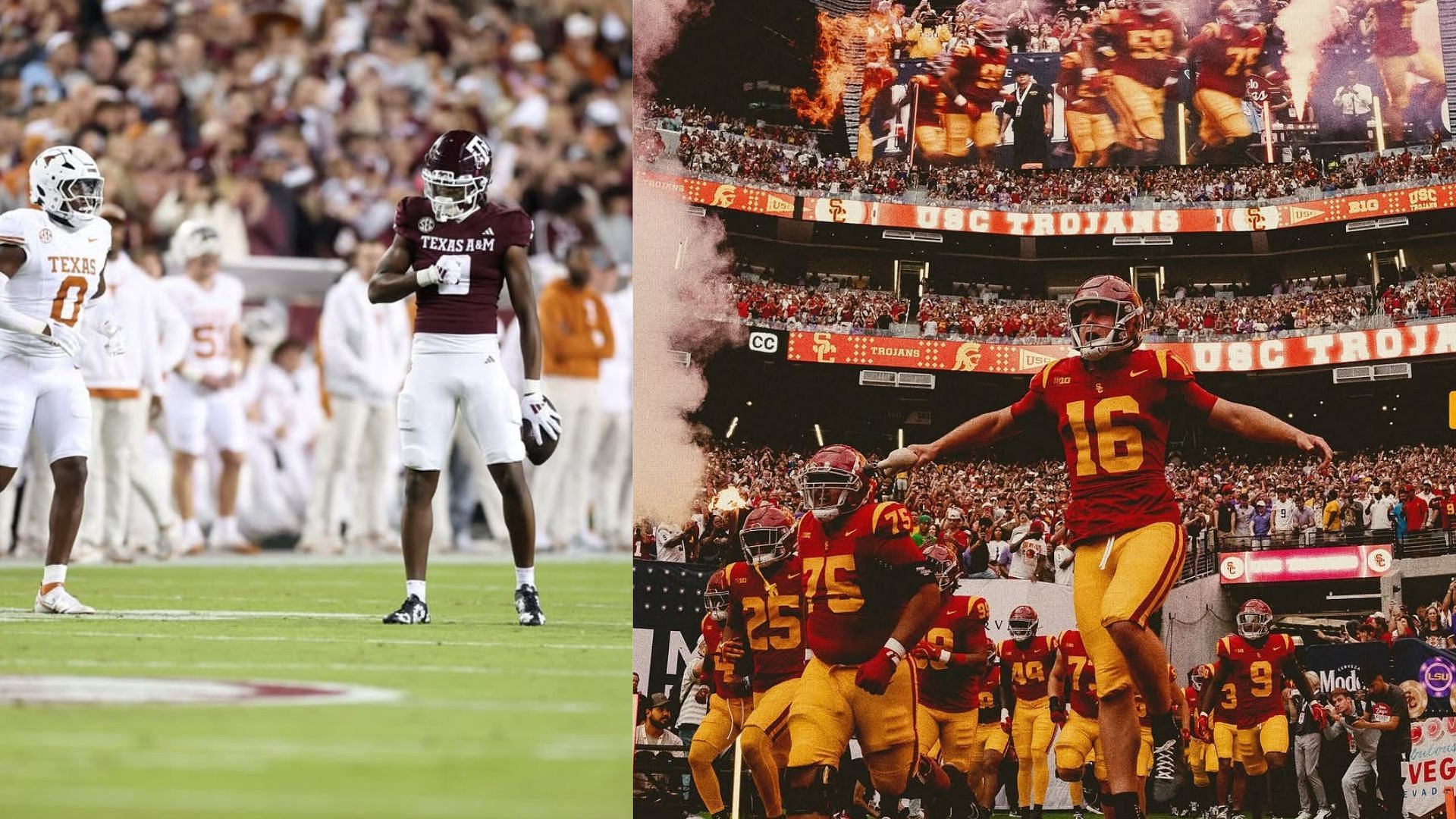 Photos from Texas A&amp;M University and USC