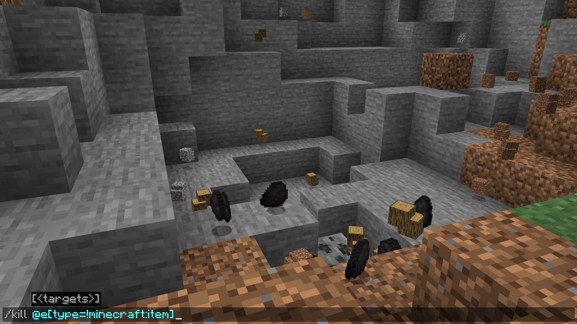 Use the command to clear ground items in Minecraft (Image via Mojang Studios)