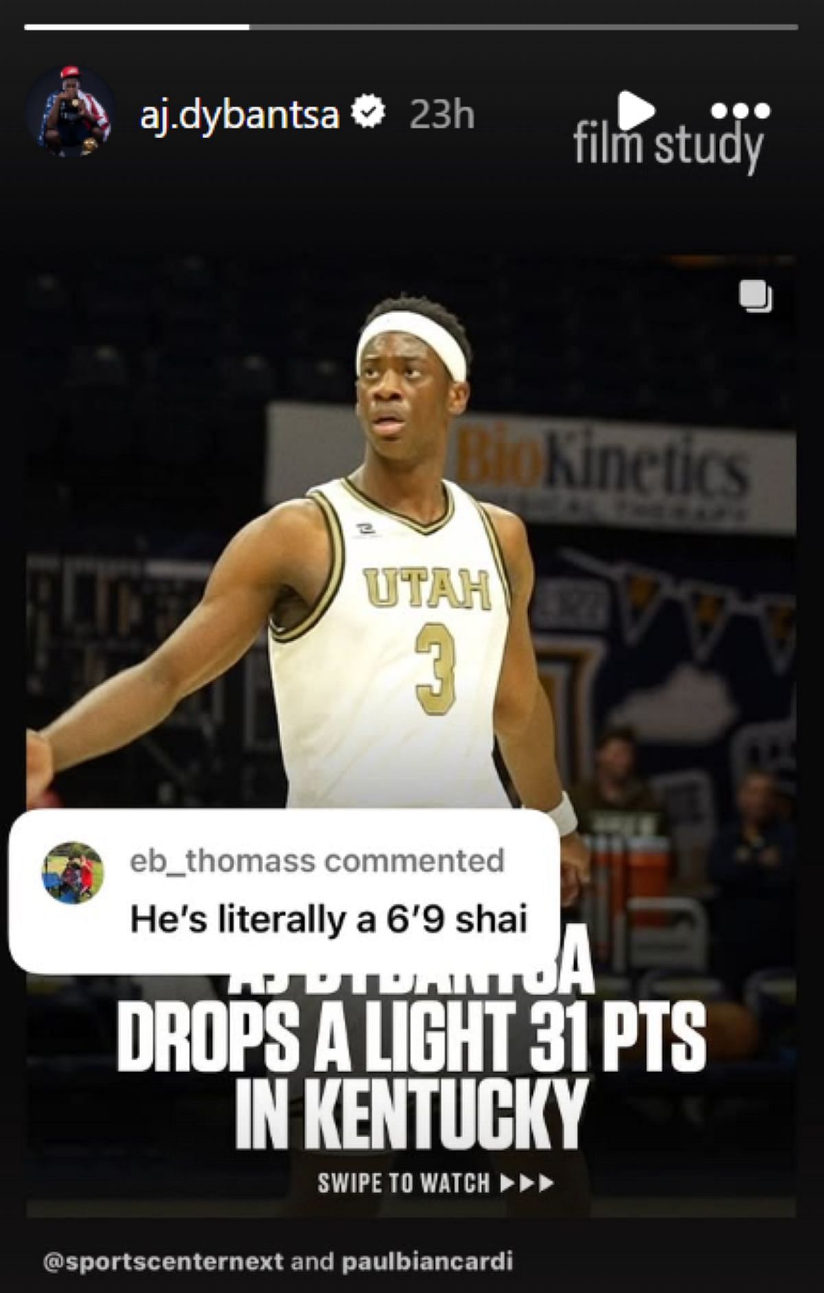 AJ Dybantsa reacts with 2 words after fans compare him with Shai Gilgeous-Alexander