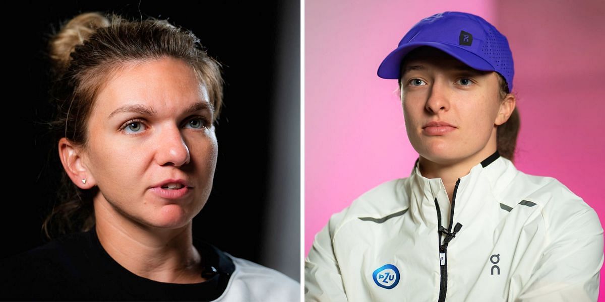 Simona Halep (L) &amp; Iga Swiatek (R) [Image Source: Getty Images]