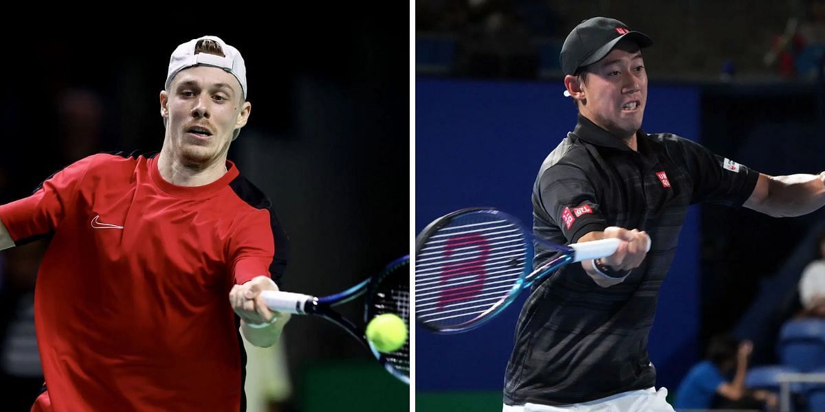 Denis Shapovalov (L) and Kei Nishikori (R) (Source: Getty)