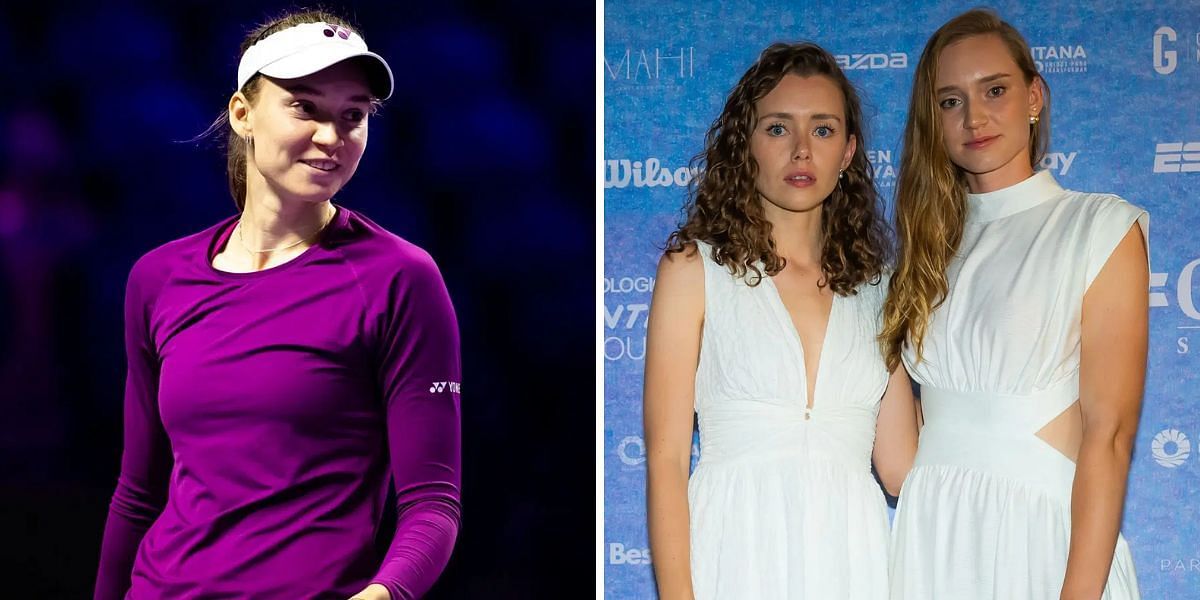 Elena Rybakina (L) with her sister Anna Rybakina (R) [Image Source: Getty Images]