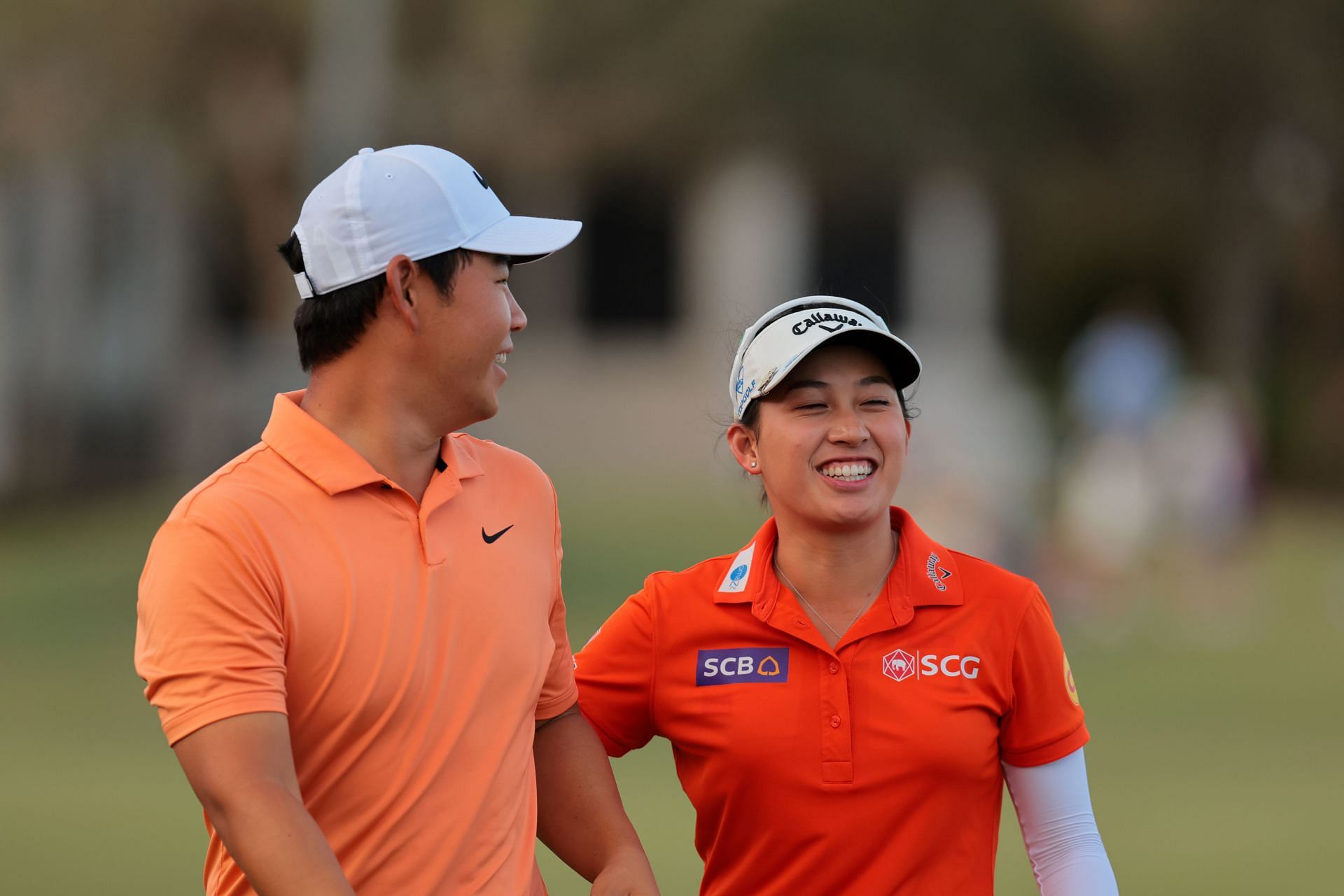 Tom Kim and Jeeno Thitikul during the second round of the 2024 Grant Thornton Invitational (Image Source: Getty)