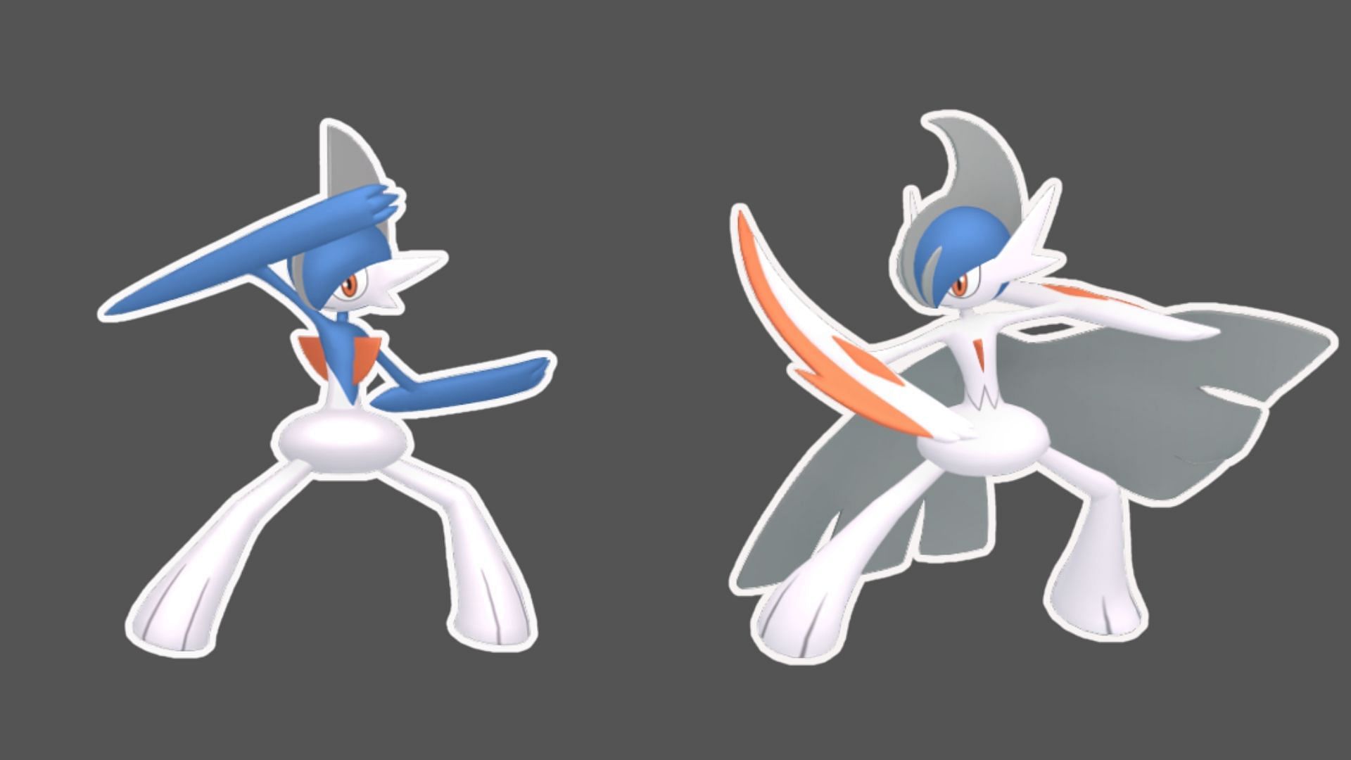 Shiny Gallade and Shiny Mega Gallade (Image via The Pokemon Company)