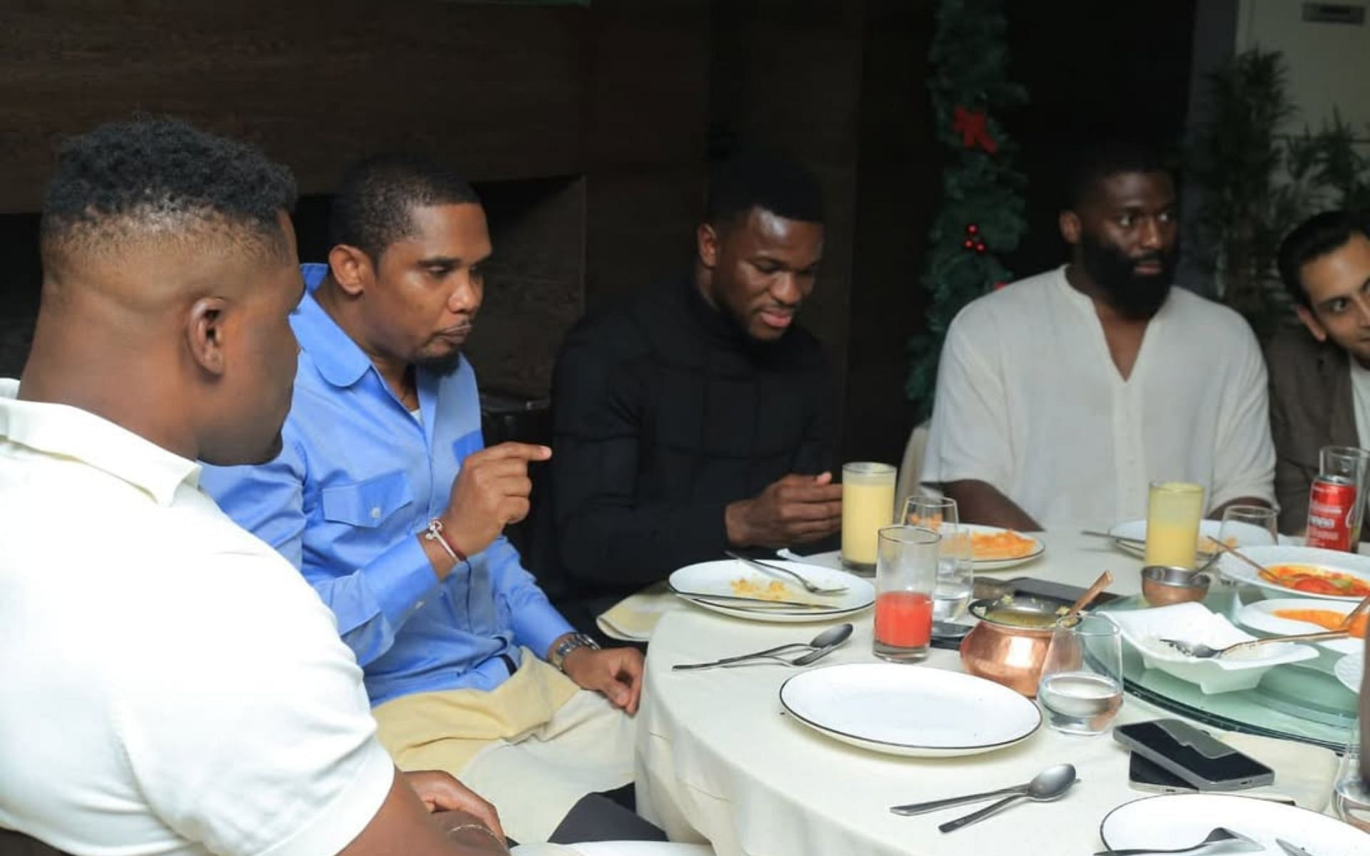 Francis Ngannou&#039;s dinner with Samuel Eto&#039;o and others [Image courtesy: @francisngannou on Instagram]