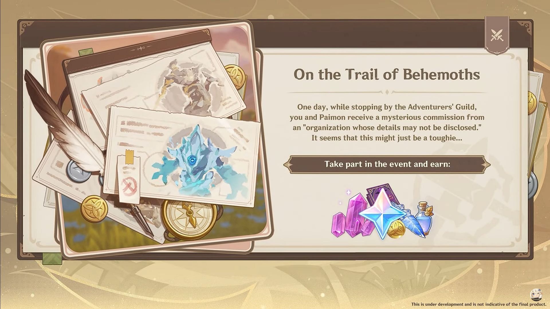 On the Trail of Behemoths events (Image via HoYoverse)