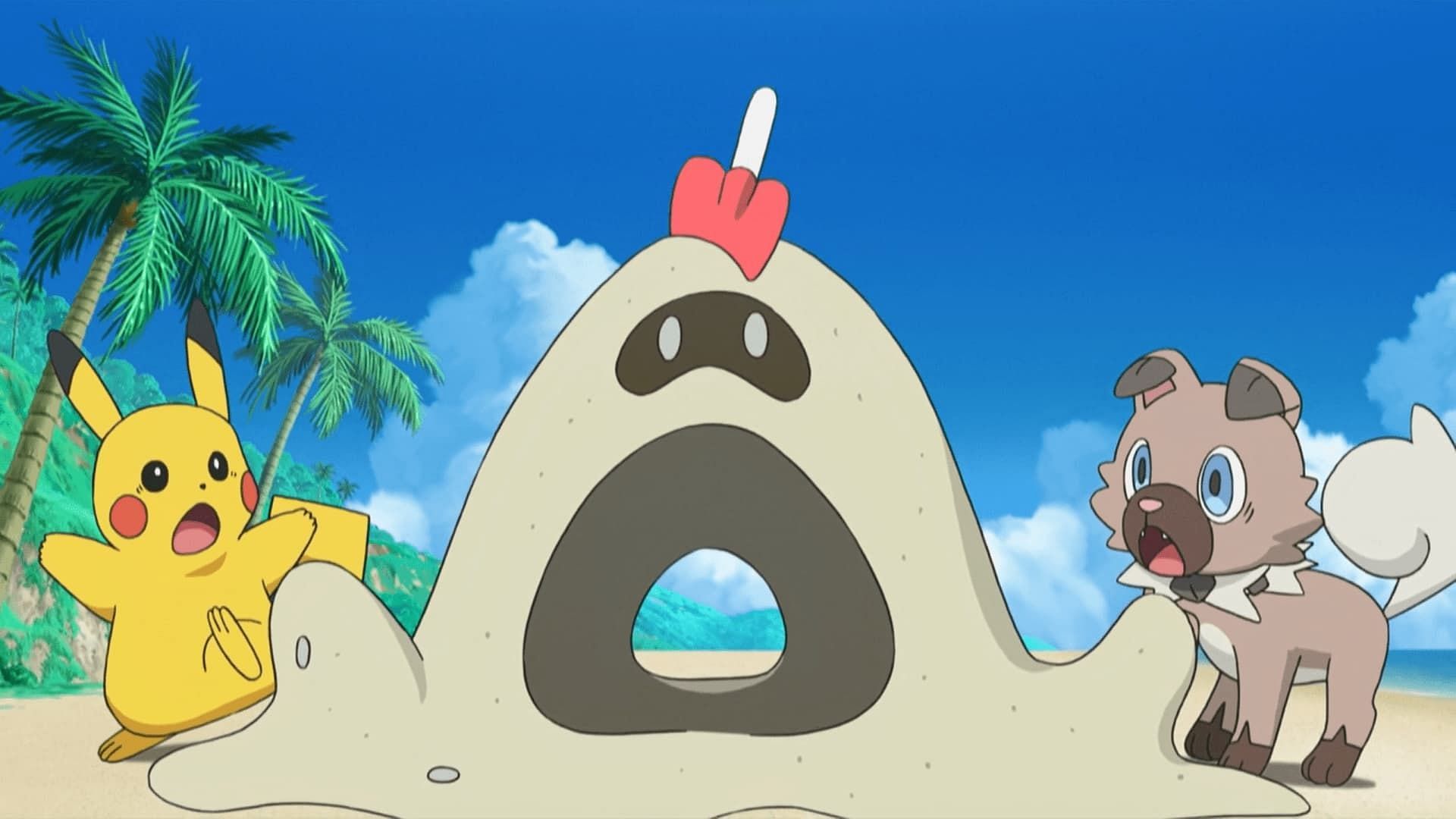 Sandygast as seen in the anime (Image via The Pokemon Company)