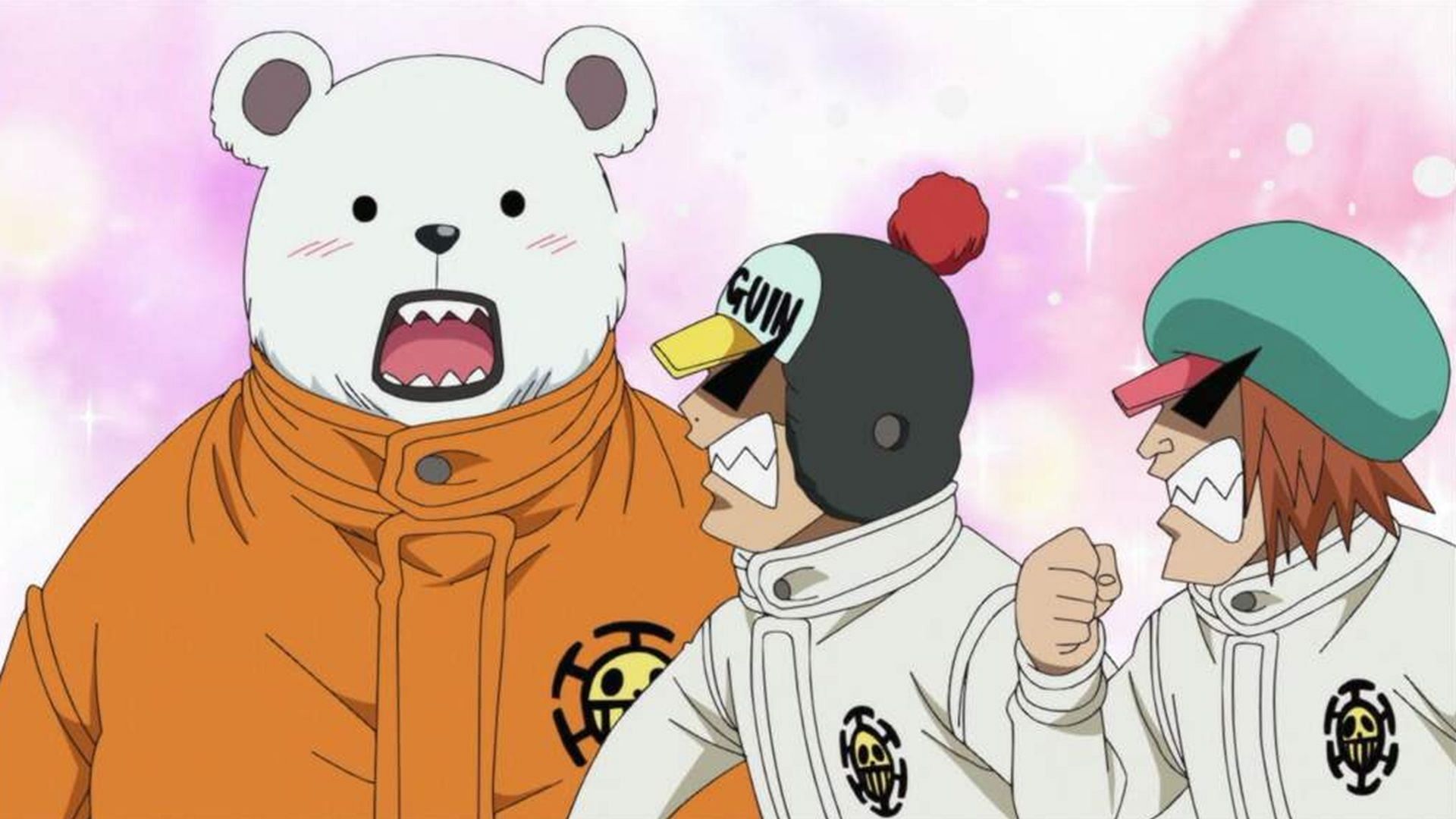 Bepo, Shachi, and Penguin (Image via Toei Animation)