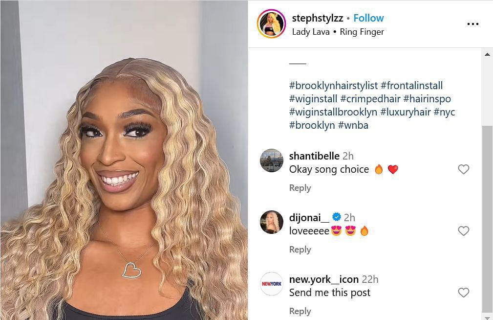 DiJonai Carrington comments on her new hairstyle