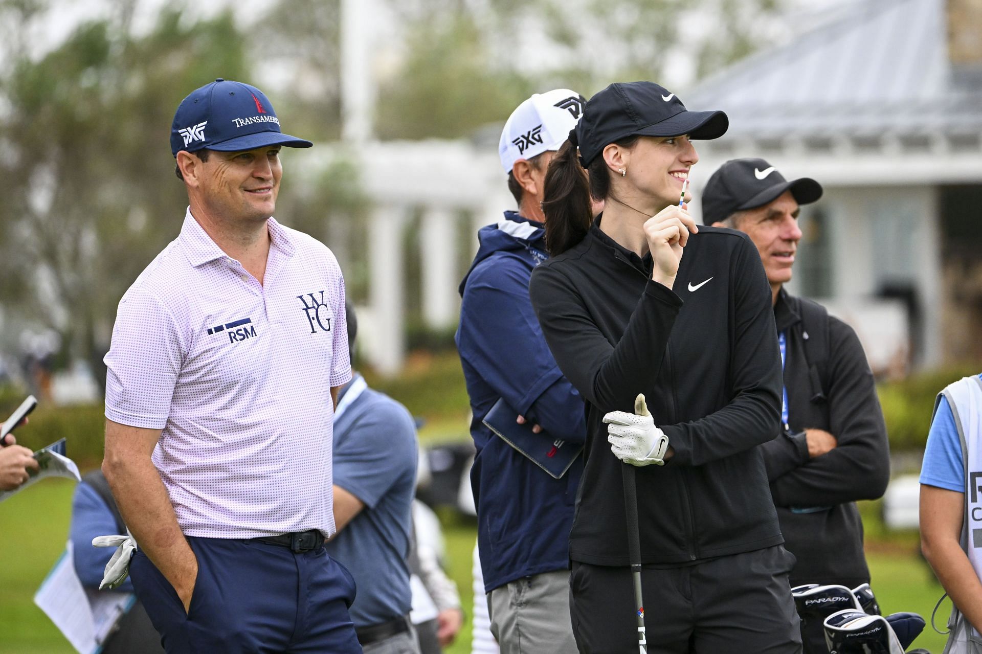 Zach Johnson and Caitlin Clark at the RSM Classic Pro-Am (Image Source: Getty)