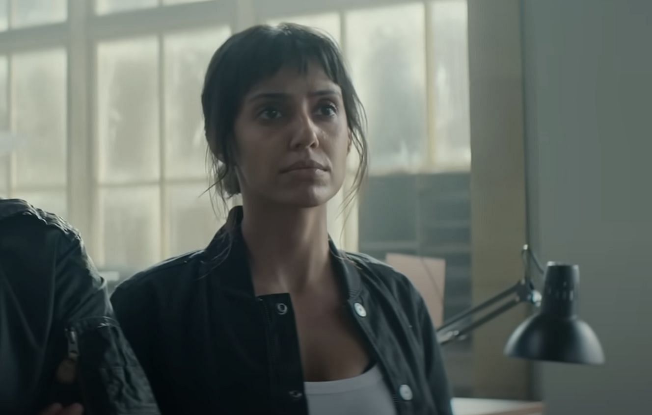 Ritu Arya in Paris Has Fallen. (Image via YouTube/Hulu)