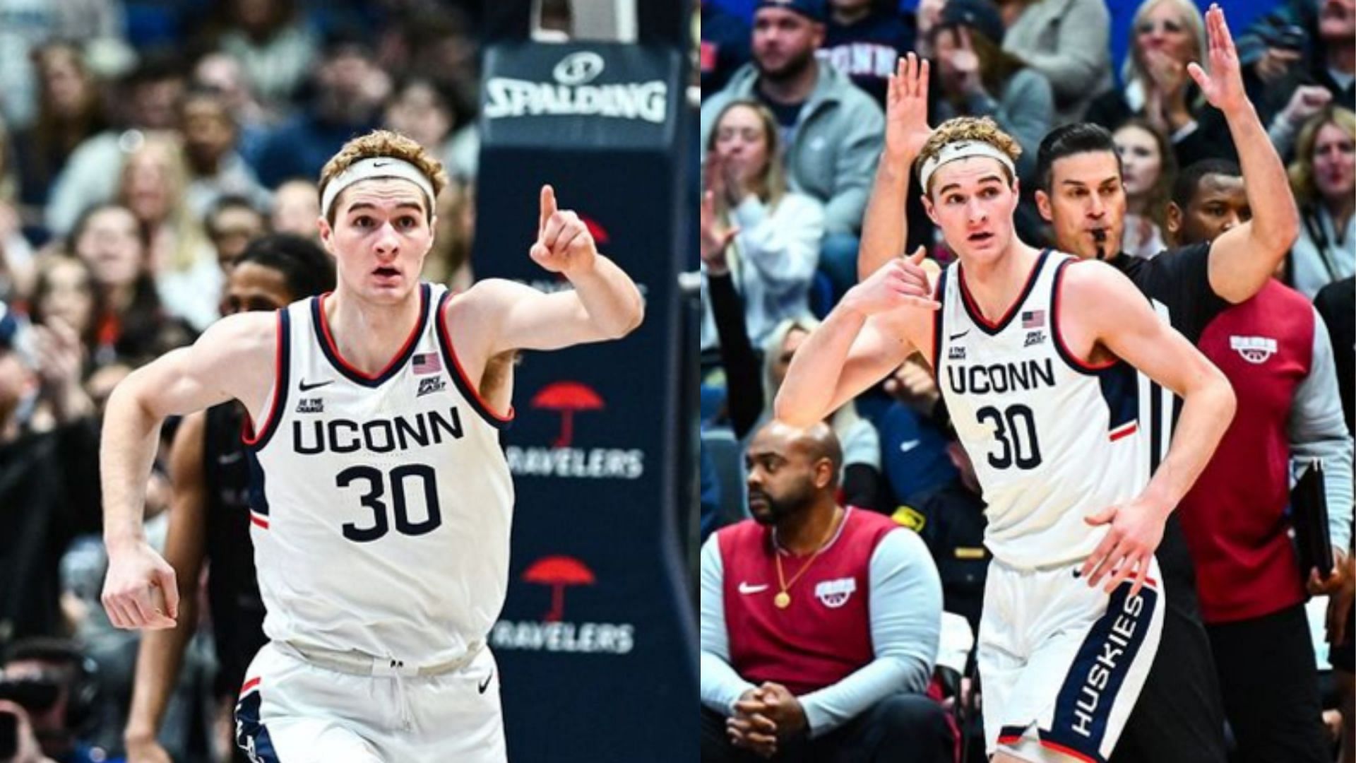 Liam McNeeley Stats Tonight: How many points did the UConn star score vs. Maryland Eastern Shore? (Nov 30) (Image Source: @uconnmbb/Instagram and @uconnhuskies/Instagram)