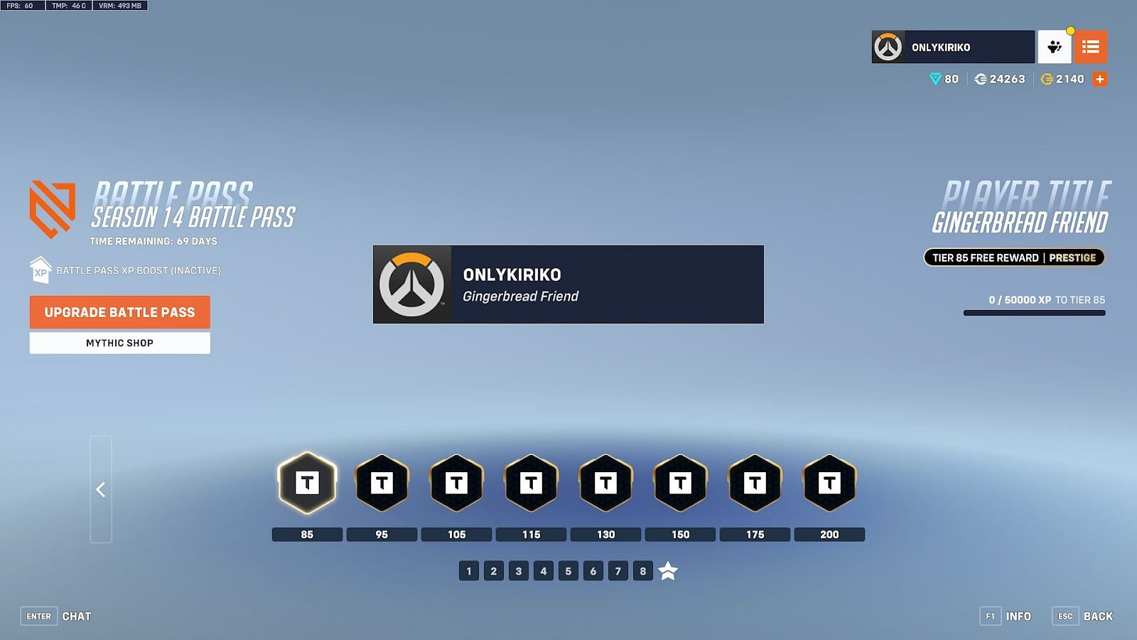 Overwatch 2 Season 14 Battle Pass Tier 80+ (Image via Blizzard)