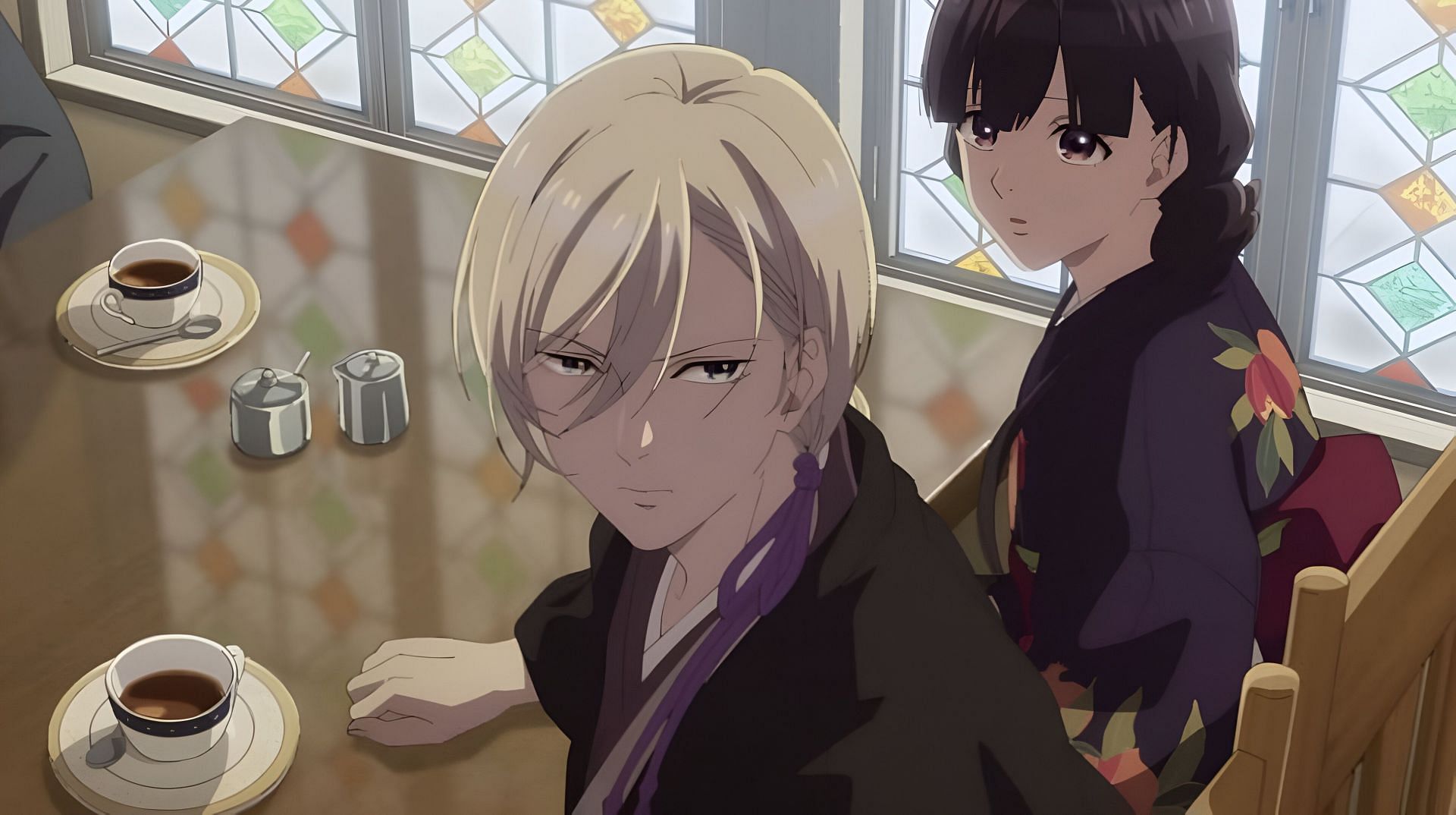 Kiyoka and Miyo arrive at the Kudo household (Image via Kinema Citrus)