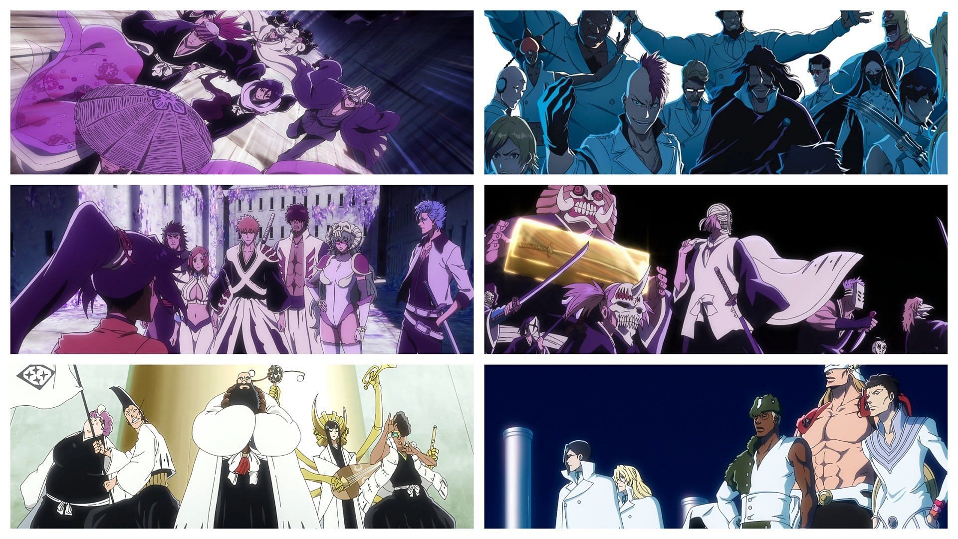 Some of the main groups in Bleach TYBW (Image via Studio Pierrot/Pierrot Films)