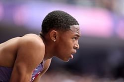 “Hype got to em” - Fans react as Olympic gold medalist Quincy Wilson loses top spot in first race after Quadrennial games
