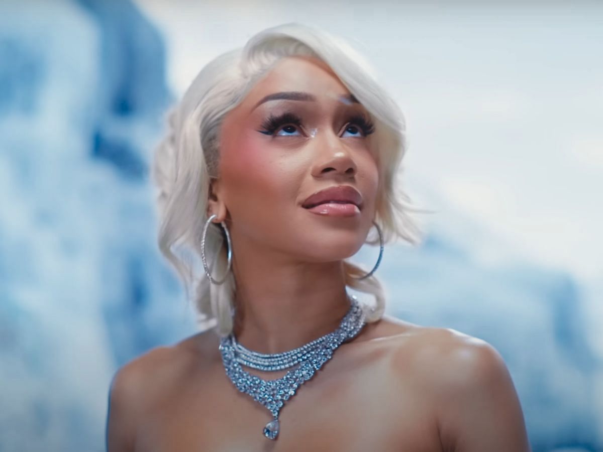 Still from the music video of I Want You This Christmas by Saweetie (Image via YouTube/Official Saweetie)