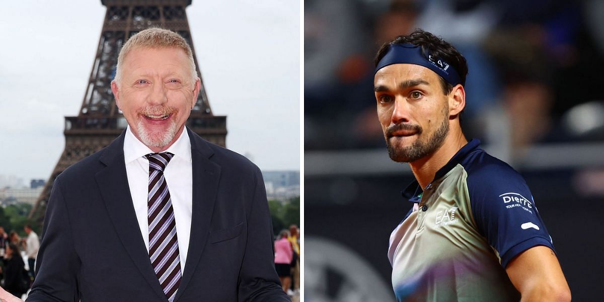 Boris Becker (L) &amp; Fabio Fognini (R) (Source - GETTY)