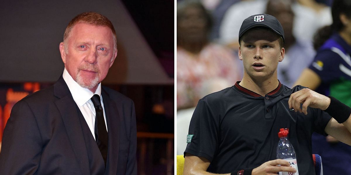 Boris Becker (L) &amp; Jenson Brooksby (R) (Source - GETTY)