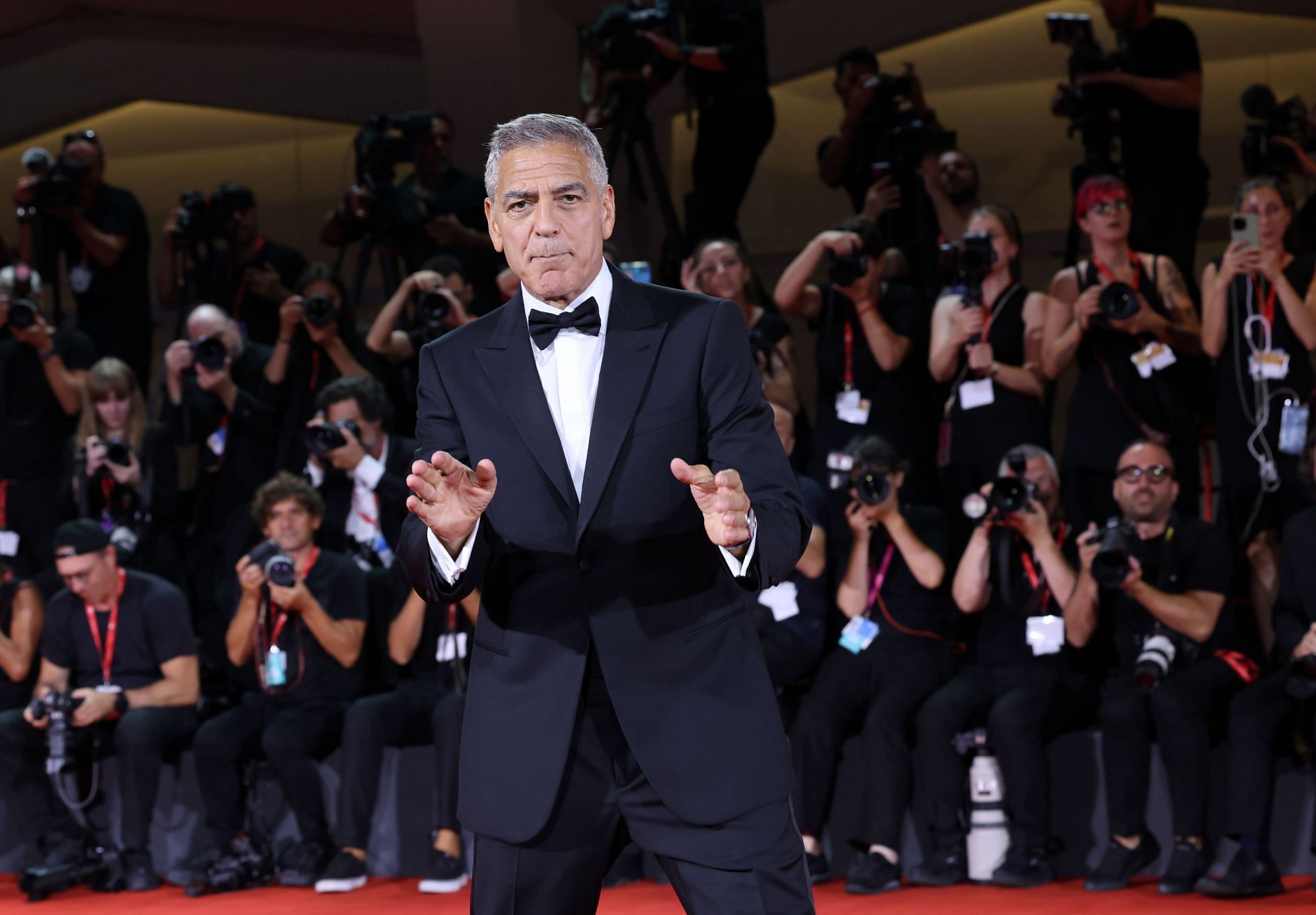 &quot;Wolfs&quot; Red Carpet - The 81st Venice International Film Festival - Source: Getty