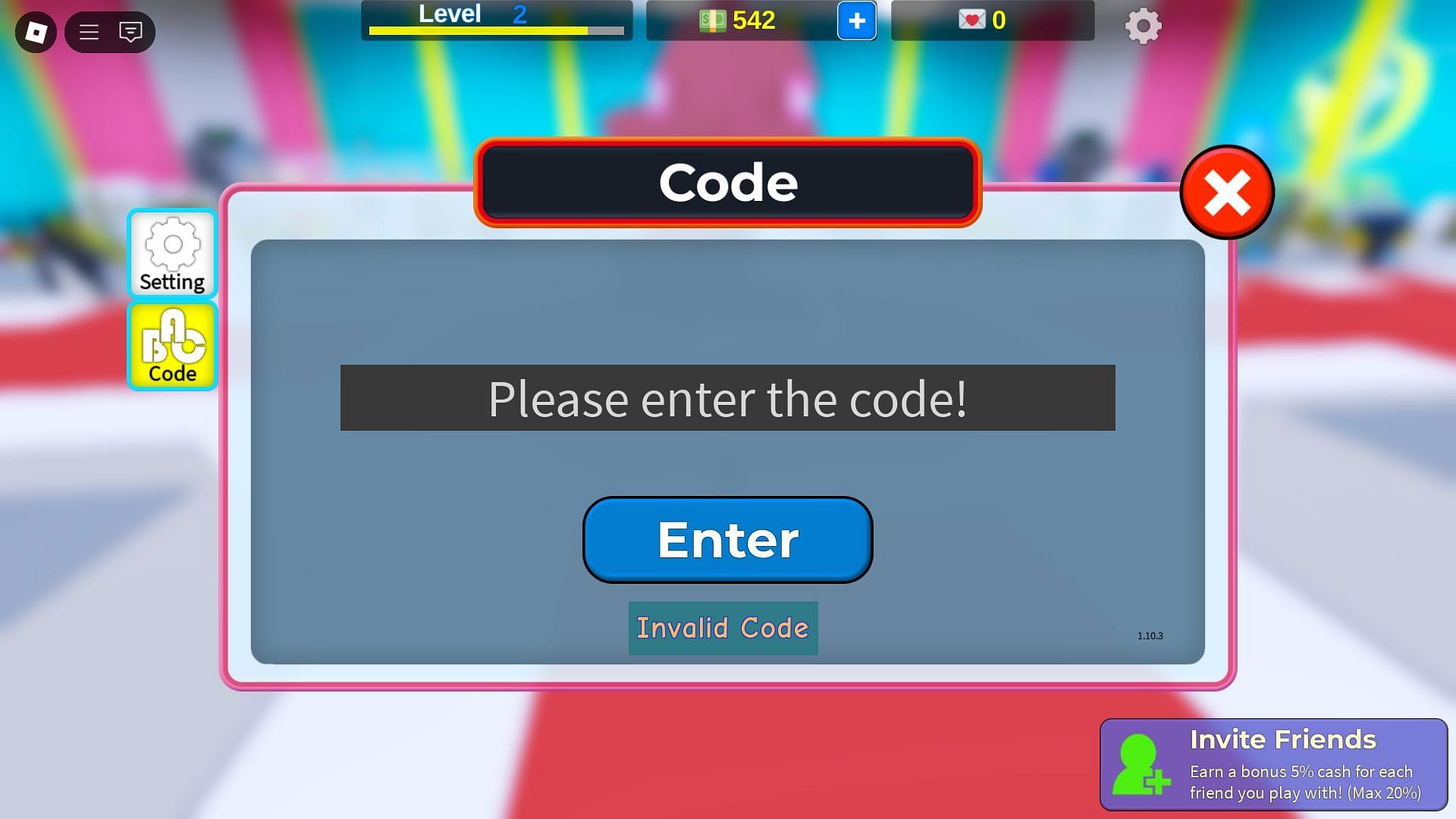 Avoid typos while entering codes (Image via Roblox)