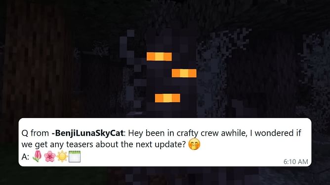 Minecraft reportedly teases the release window of the next update