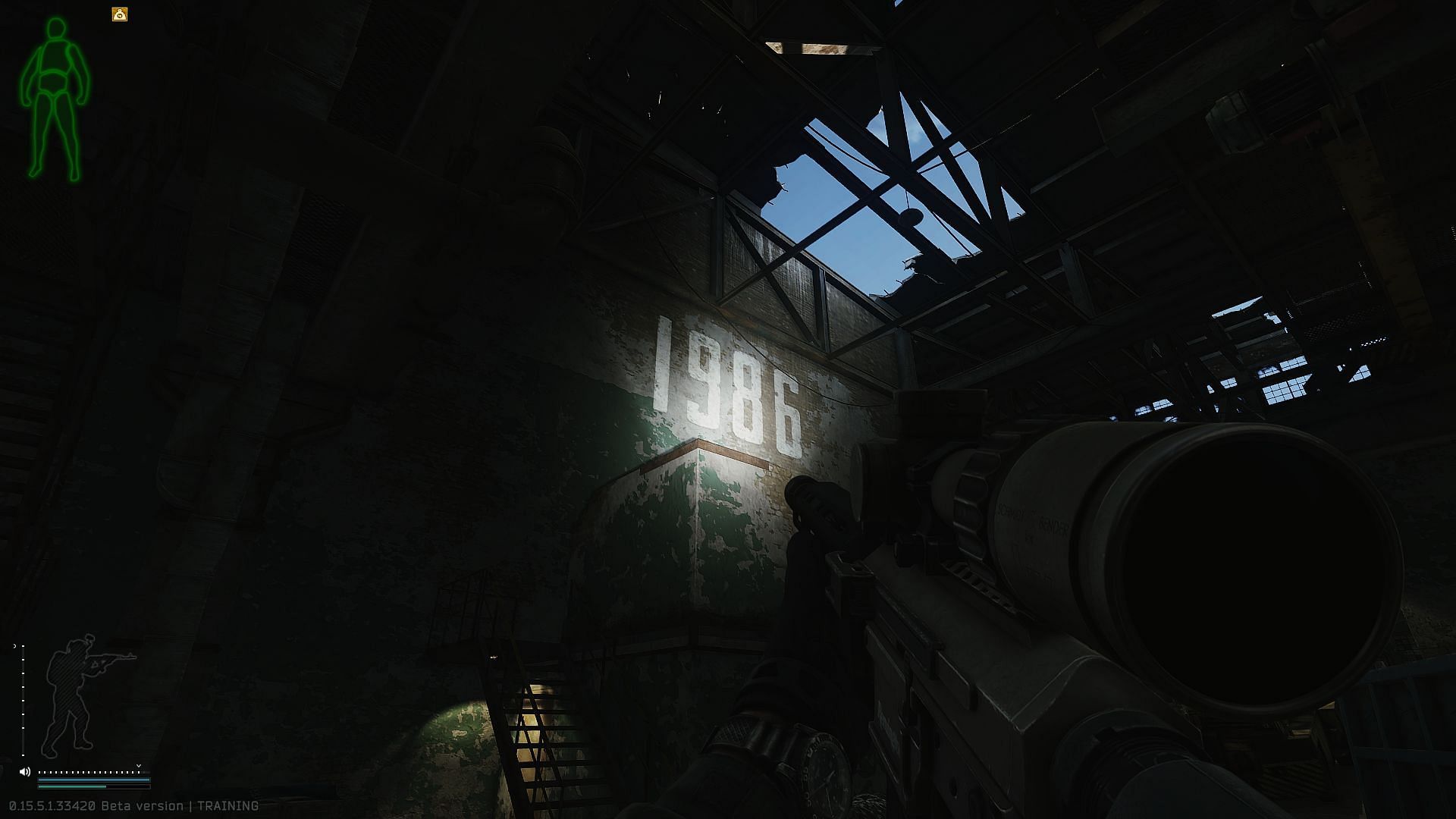 The &ldquo;1986&rdquo; inscription on Factory&#039;s southern wall (Image via Battlestate Games)