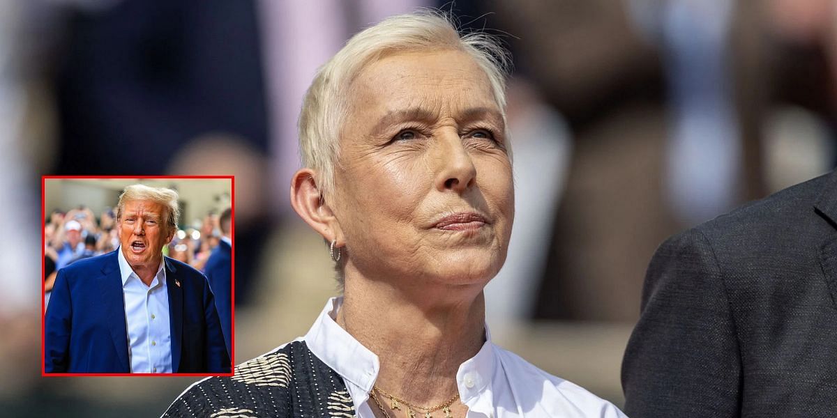 Martina Navratilova, Donald Trump (inset) (Images via GETTY)