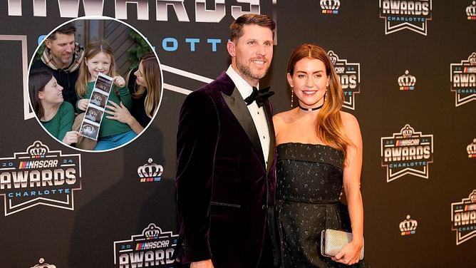 Denny Hamlin and his fiance Jordan reveal expecting a third child as the family shares a ‘merrier’ Christmas update