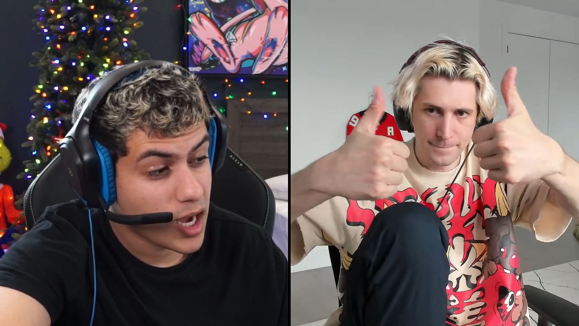 xQc had to block Stable Ronaldo for his post about LeBron James (Image via xQc Clips/YouTube, Stable Ronaldo/Twitch)