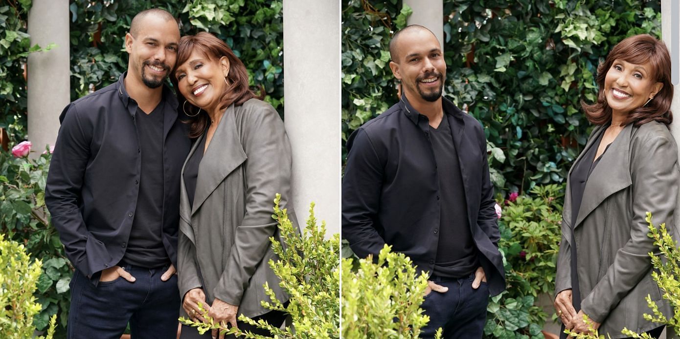 Telma Hopkins and Bryton James play Dennis Tolliver and Devon Hamilton on The Young and The Restless (Image via Facebook/@The Young and The Restless)