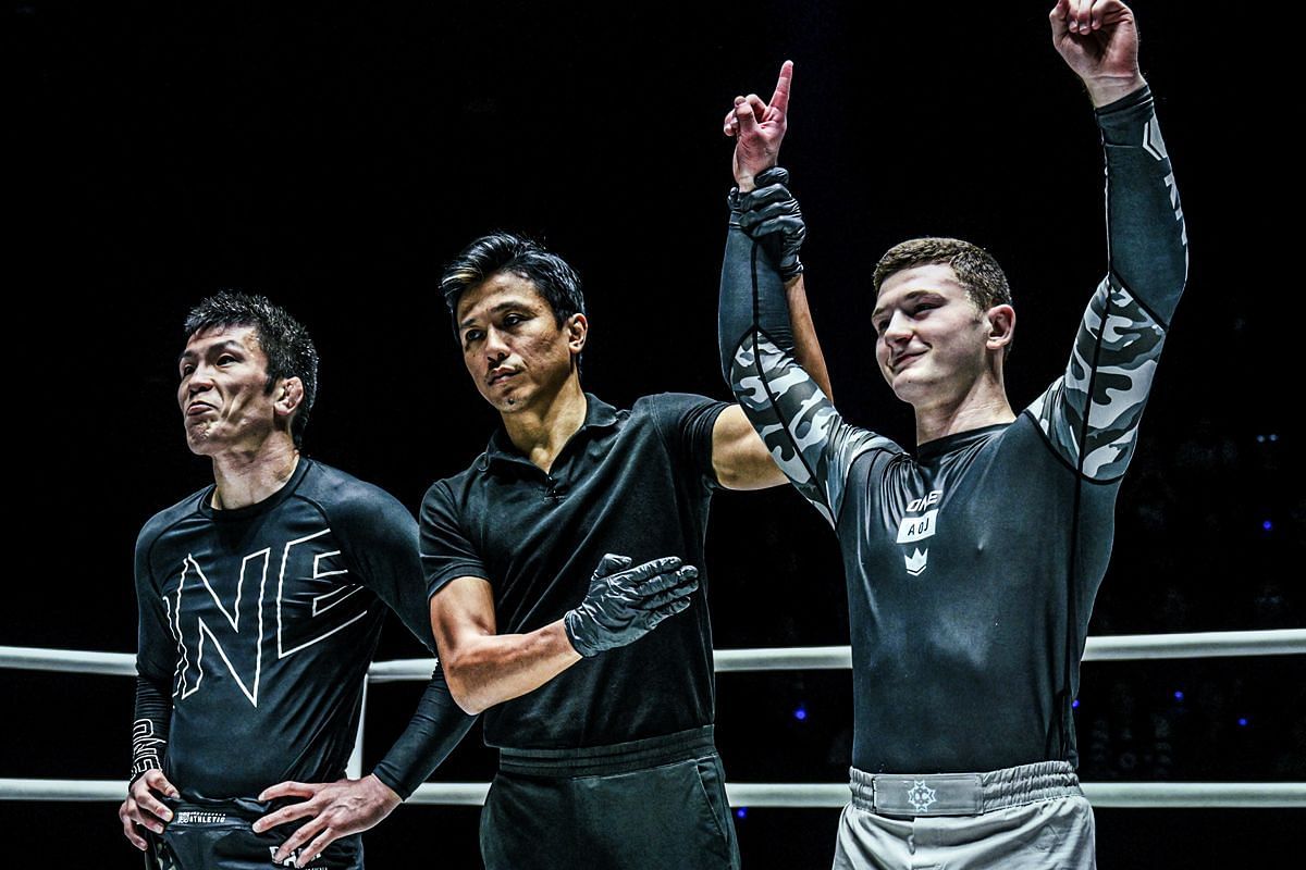 Shinya Aoki (left) and Cole Abate (right). [Photos from ONE Championship]