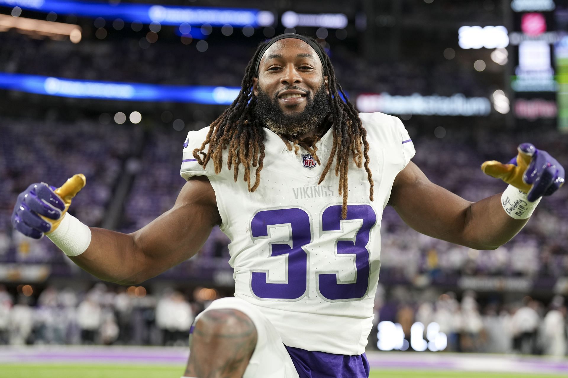 Aaron Jones during Chicago Bears v Minnesota Vikings - Source: Getty