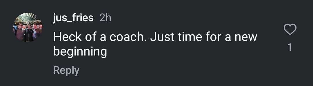 A fan reacts to news about Jim Larranaga. (Credits: Instagram/@on3)