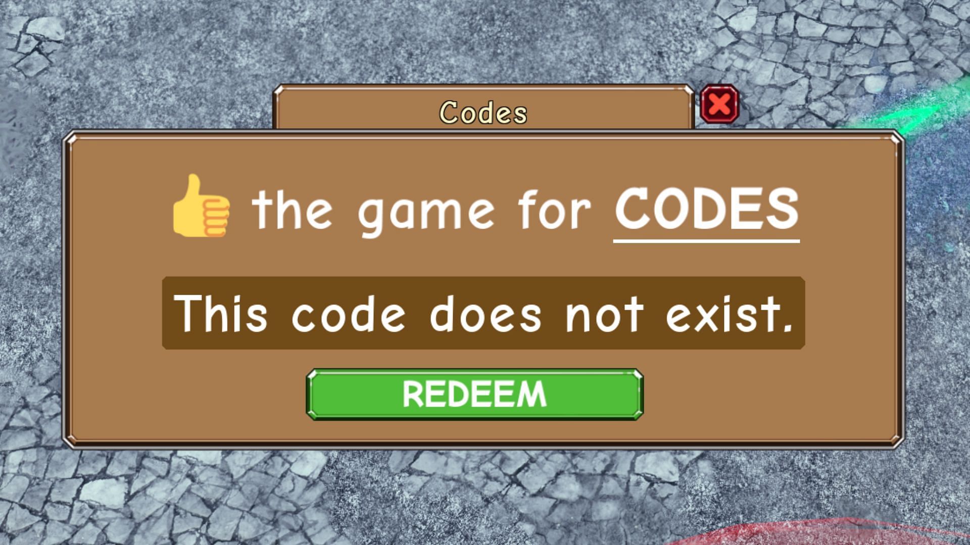 An invalid code error in The Maze Runner (Image via Roblox)