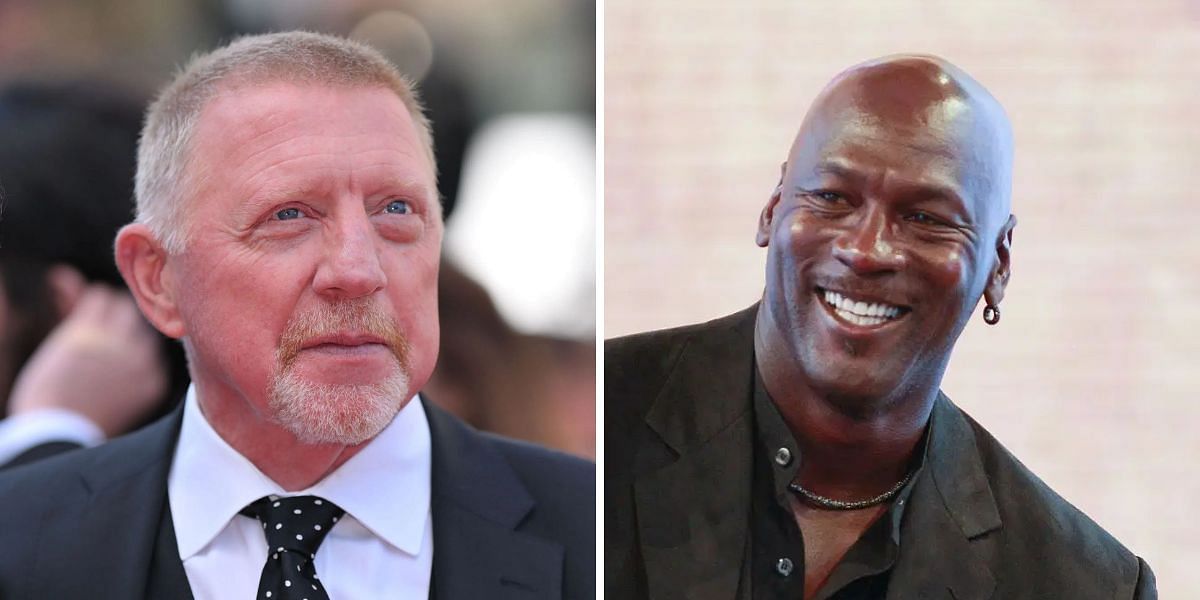 Boris Becker (L), Michael Jordan (R), Sources: Getty